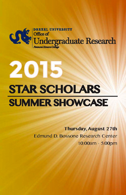 2015 STAR Scholars Summer Showcase Abstract Booklet